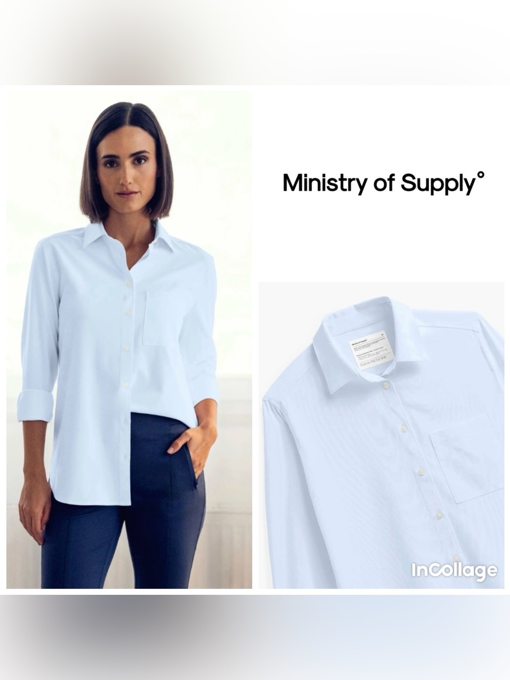Ministry of Supply Aero Zero Pale Blue Classic Button Down Shirt